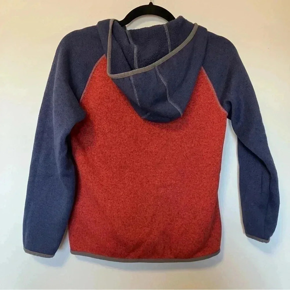 L.L. Bean red blue full  zip hooded jacket - Picture 4 of 4